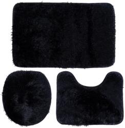 Vilde Set de 3 covorașe de baie negre Covor baie