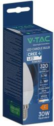 V-TAC CREE LED 3.7W E14 hideg fehér C37 LED gyertya égő - SKU 2141226 (2141226)