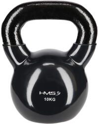 HMS Vinyl bevonatú öntöttvas kettlebell HMS KNV 10 fekete
