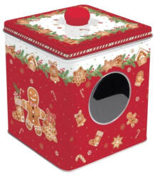  Ablakos fémdoboz 13x13x14, 5cm, Fancy Gingerbread (R2s.092FANG)
