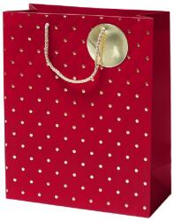 Rössler ajándéktasak (26x32x12 cm) bordó, arany pöttyös, Look&Feel (13661658000)