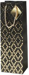 Rössler italtasak (36x12x10 cm) fekete, arany rombusz mintával Look&Feel (13631664000)
