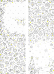 Stick Art Üdvözlőlap szett 4 Darab/cs szinezhető csillámos karácsony minta (FELKSZ5634)