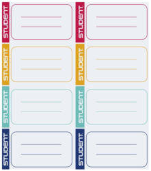 STUDENT Ico Student Füzetcímke 8 Darab/Ív (7570589008)