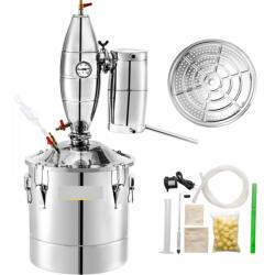  FOKMÉRŐ NÉLKÜL! Lepárló 50 literes alkohol desztilláló aromatornyos pálinkafőző rozsdamentes acél alkohol lepárló tartály