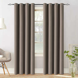  OXFORD világosbarna függöny 140x250 cm Felfüggesztés: Fém gyűrűk