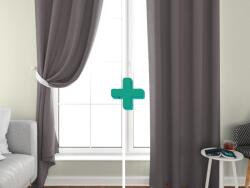  2x OXFORD világosszürke függöny 140x250 cm