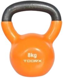 TOORX A Toorx Kettlebell Vinyl bevonata puhábbá teszi a külsejét 8 KG fekete|narancssárga