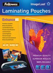 Fellowes Lamináló fólia FELLOWES A/3 80 mikron fényes 25/csom (5396403) - irodaszerwebaruhaz