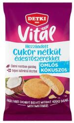 DETKI Keksz DETKI Édes hozzáadott cukor nélkül édesítőszerekkel kókuszos 180 g