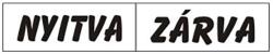 Gungl Dekor Piktogram Nyitva-zárva (kétold. tábla) fehér (016/ F)