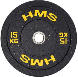 HMS Olimpiai bumper lemez HMS HTBR 15 kg fekete|sárga Súlytárcsa
