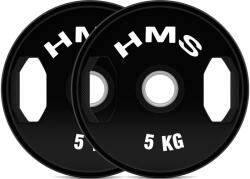 HMS Olimpiai gumírozott súlytárcsa HMS TOG 2*5 KG fehér|fekete|szürke