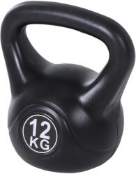 HOMCOM kettlebell súlyzó 12 kg, 27x21x31cm fekete 12 KG fekete
