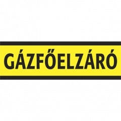  Sorozattábla, GÁZFŐELZÁRÓ, PVC