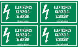  ELEKTROMOS KAPCSOLÓSZEKRÉNY, vinil öntapadó, 100x60