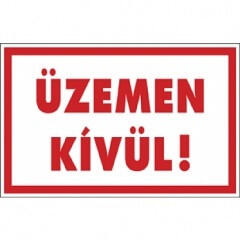  Sorozattábla, PVC 250x160 (ÜZEMEN KÍVÜL! )