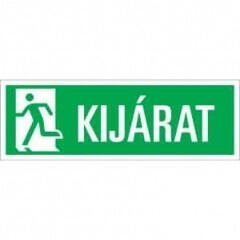  Tábla MET 024003 Utánvilágítós PVC 297x100 (Kijárat, felirat + piktogram, ISO)