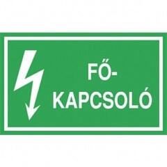  Tábla PVC 250x160, Főkapcsoló