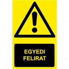  Tábla PVC, Egyedi feliratú, Általános veszély, piktogrammal Klórgáz veszély, 160x250