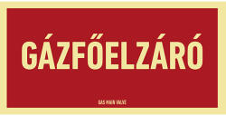  GÁZFŐELZÁRÓ, Utánvilágító PVC, 300x150