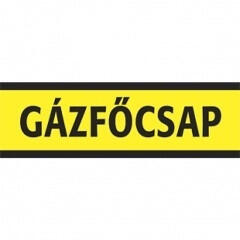  Sorozattábla, "Gázfőcsap", PVC, 250x80