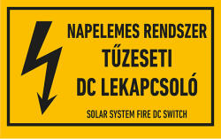  NAPELEMES RENDSZER TŰZESETI DC LEKAPCSOLÓ, vinil öntapadó, 160x100