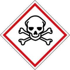  GHS piktogram, Mérgező, nagyon mérgező anyag, 100x100mm