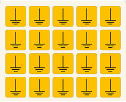  FÖLDJEL, vinil öntapadó, 20x20