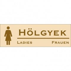  Tábla, öntapadó, 250x80, három nyelvű, HÖLGYEK felirat