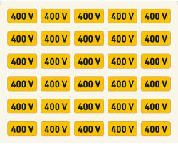  400 V, vinil öntapadó, 20x10