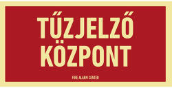  TŰZJELZŐ KÖZPONT, Utánvilágító öntapadó, 300x150