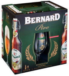 BERNARD sör Pack 5% (4 x 0, 5 l üveges sör +2 pohár)
