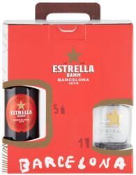 Estrella sör Pack (5 x 0, 33 l üveges +1 pohár)