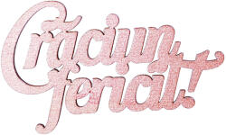 3db. "Crăciun fericit! " karácsonyi fa felirat 10 x 6cm - Rose gold (RT20-115)