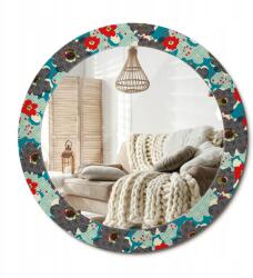  Retro virágmintás tükör, fi 70cm (010090550100300072583)