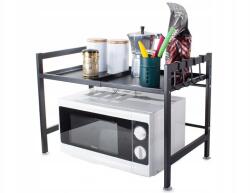 Rozz Konyhai rendszerező polc mikrohullámú sütő fölé fekete fém (24259_rozz_gabb_okz)