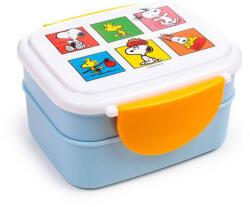 Puckator Snoopy ételhordó, uzsonnás doboz szett, evőeszközökkel, Bento, Snoopy & Woodstock PEANUTS (PCT-LBOX134) - mesescuccok