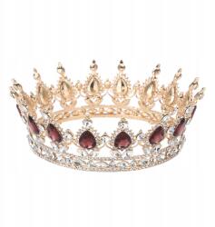  Esküvői Diadém Korona Kristályok Arany Tiara Esküvő