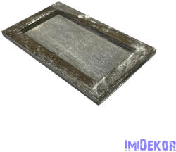  Fa tálca keret 25x15cm - Barnás Szürke