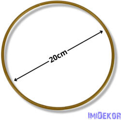 Fém karika 20 cm - Arany