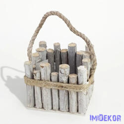  Kocka tároló farönkökből 15x15x12cm