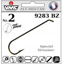 Indiana Mucha Nimfa Streamer Horog VMC Streamer 9283 Bz No. 2 Fly Mouche 10 db (I-9283 BZ 2)
