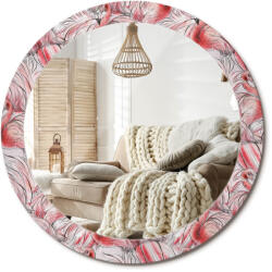  Modern kerek fali tükör, 80cm, Flamingók, 4mm vastag (010090550110300072605)