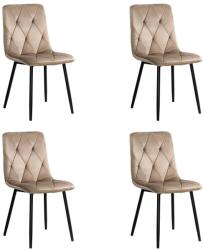 Chairs ON 4 scaune living catifea BUC 210 Bej - confort, stil modern, cadru metalic solid