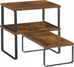 SONGMICS Fűszertartó Állvány Szervező Konyhába, Fűszertartó Polcok Szekrényekbe, Tányértartó (KCS220K02)