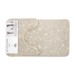 Casa Plastor Set 2 covoare baie, Stones (43104) Covor baie