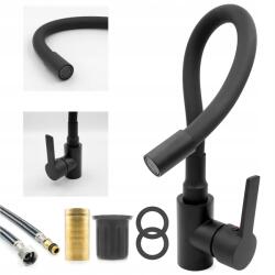 Maibang Fekete Konyhai Csaptelep Mosogató Csaptelep Flexibilis Kifolyócső Flex 360° (K2035v4)