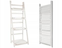 Rozz Fa virágtartó kaspó 4 szintes könyvespolc állvány virágtartó fehér (27397_B_rozz_)