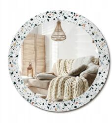  Fali tükör, fi 70cm, természetes kő, üveg szegély, 4mm vastag (010090550100300020960)